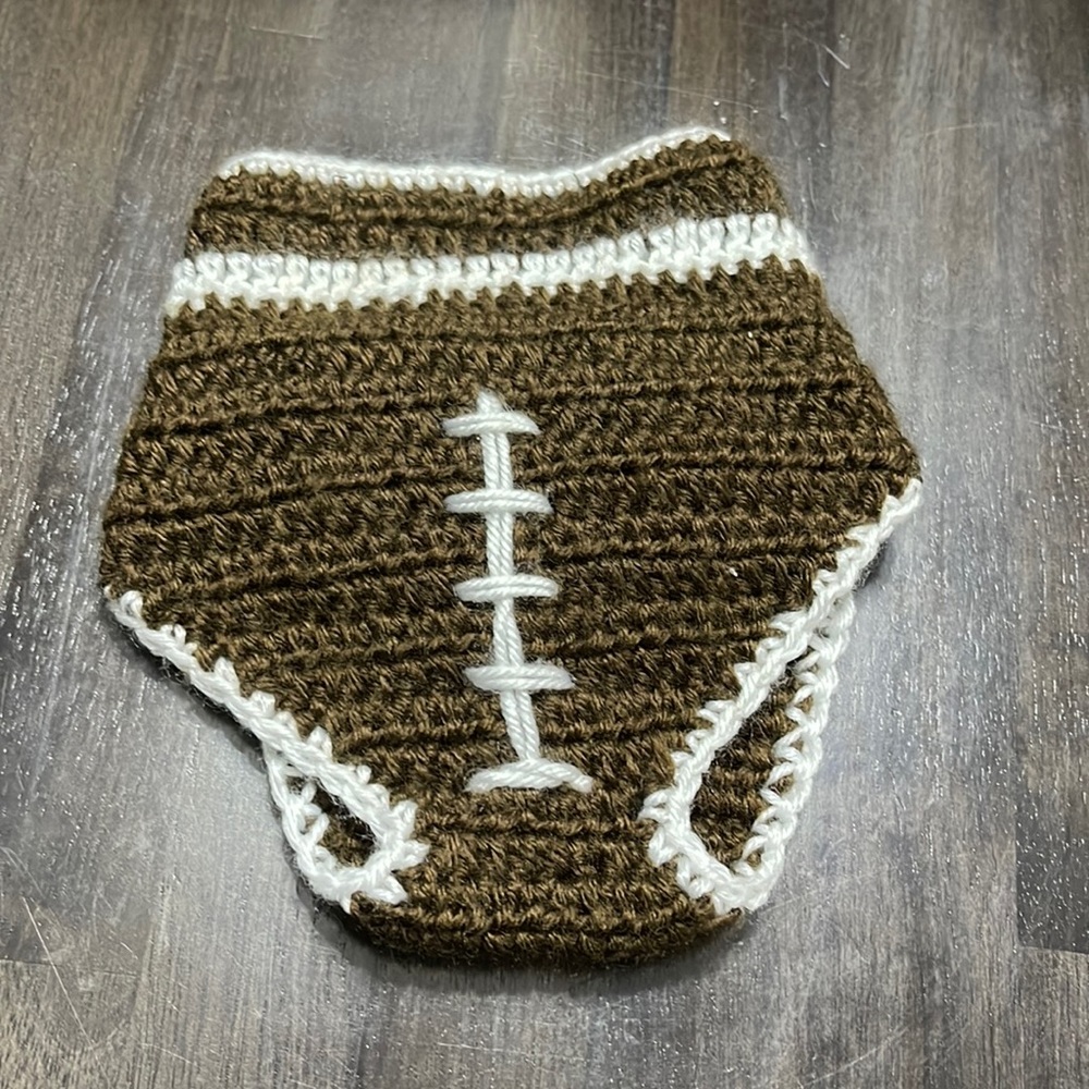 Football newborn Diaper cover